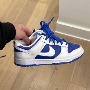 Nike Royal Blue and White Low-Top Sneakers
